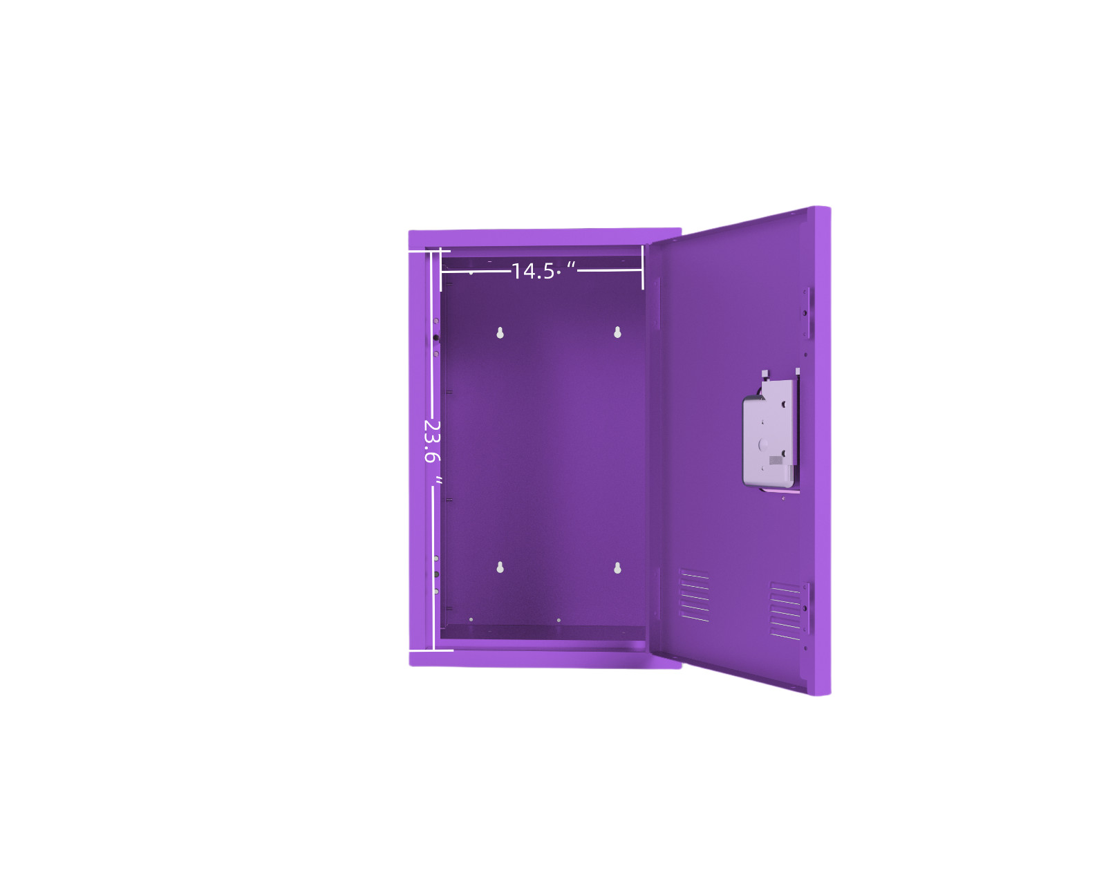 24" H Locker Storage Cabinet,Metal Locker Storage Cabinet with 1 Doors,Purple