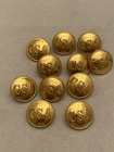 CSA Confederate Re-Enactment 11 Shank Buttons Waterbury Conn