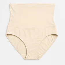 Maidenform Womens XL Shapewear Firm Control High Waist Brief Beige 1854 NWT