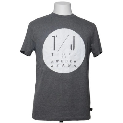 Tiger of Sweden Jeans, T-shirt, Größe: S, Grau, Baumwolle/Polyester, Print #kkX