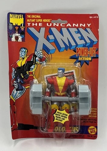 Vintage 1991 Toy Biz Uncanny X-Men Colossus Action Figure Power Lift Card READ