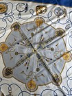 Vintage Rolex Geneva 100% Silk POCKET WATCH 34" Blue White Scarf — photo 2
