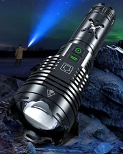 Super Bright Rechargeable Flashlights High Lumens 5000 Waterproof Tactical Po...