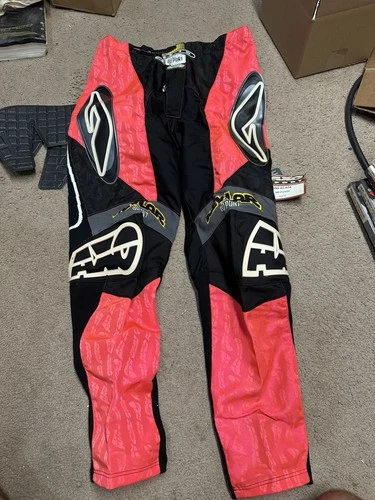 VINTAGE RARE Axo 989 Red Motor Cross Pants Size 34 MADE IN ITALY NEW OLD STOCK