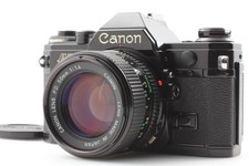 Read Exc 5 Canon AE-1 35mm Film Camera New FD 50mm 1.4 Lens Black From JAPAN