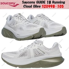 SAUCONY Guide 18 Running Shoes Cloud Grey Olive Size 13 Men\'s Saucony Men main image 2