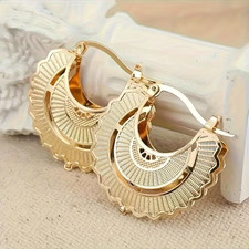 Golden-Plated Hoop Earrings for Women - Heritage Statement - Multiple Styles