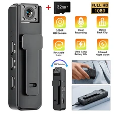 HD 1080P Mini Police Body Camera Video Audio Recorder Pocket Night Vision Cam US