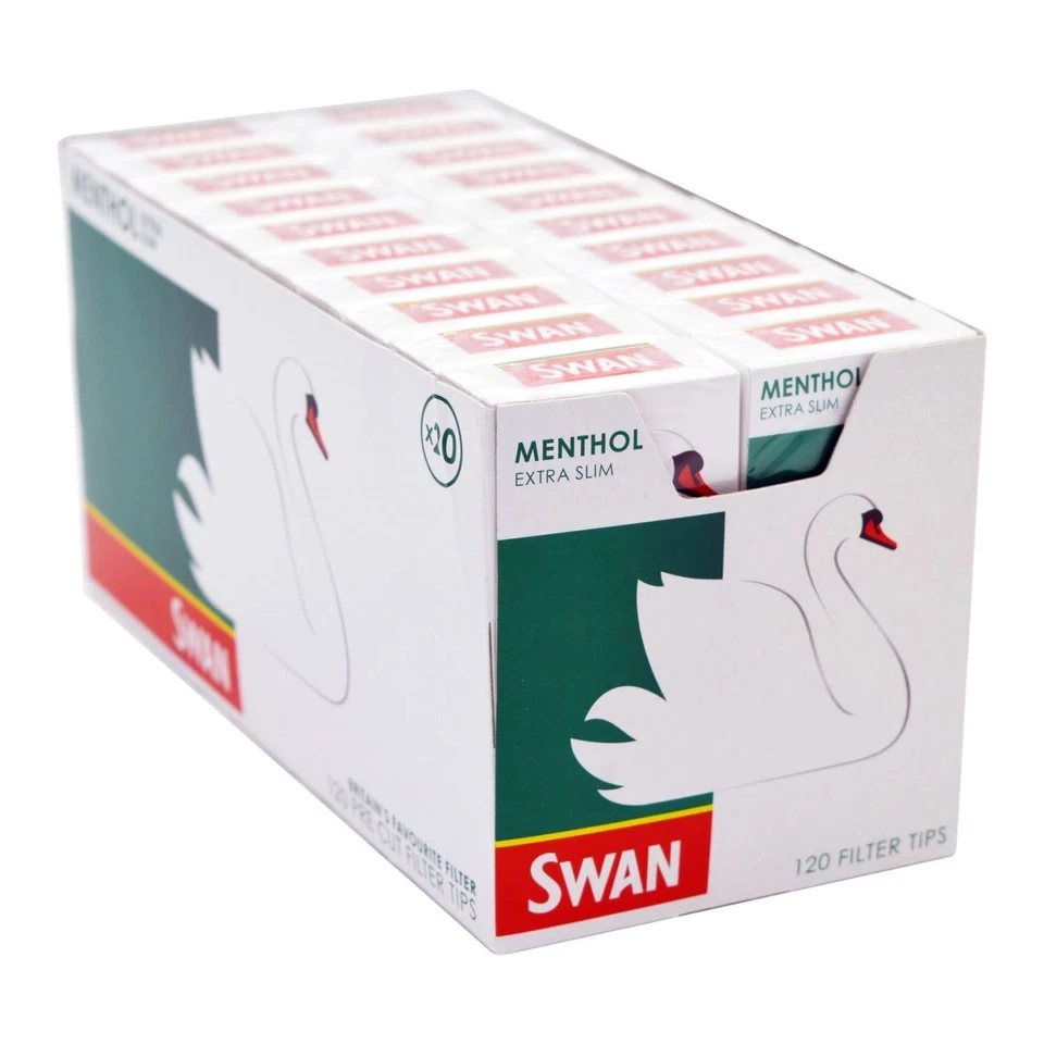 SWAN MENTHOL EXTRA SLIM PRE CUT ROLLING TIPS FILTER 5 10 15 20 - Image 2 of 4