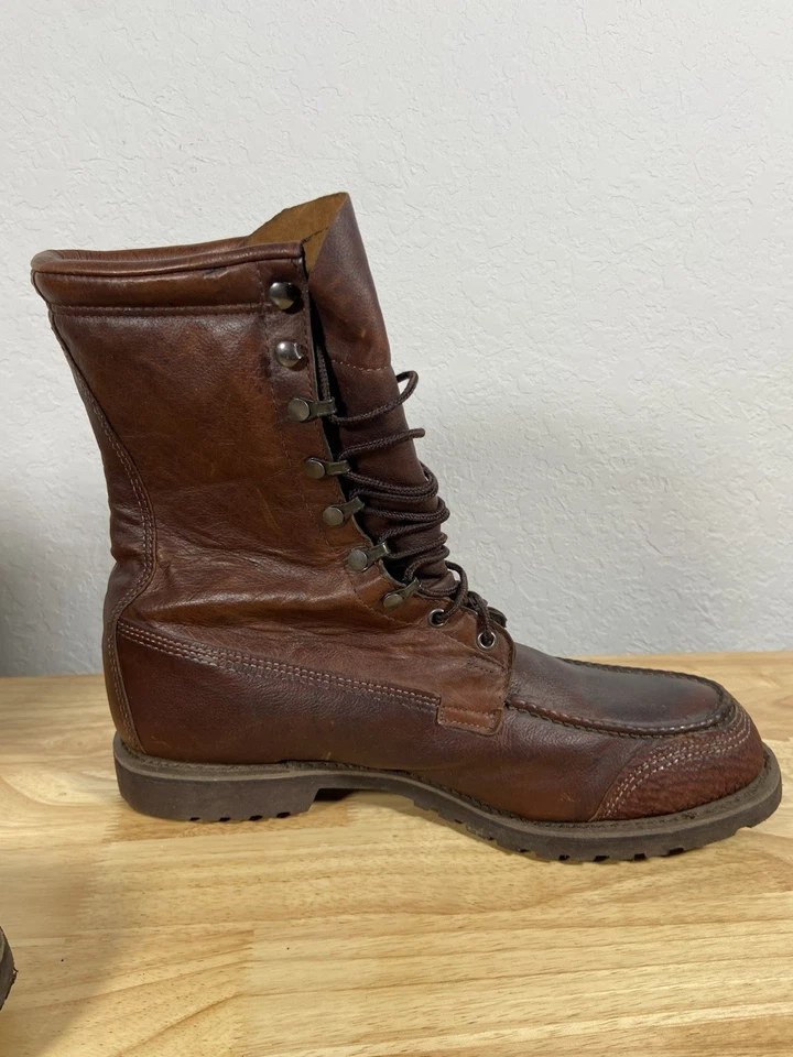 Browning Hunting Boots 10” Kangaroo Leather Men Sz 11.5 Vibram Insulated 10102 - Image 4 of 4