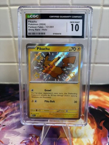 Pikachu 131/091 SV: Paldean Fates Holo CGC 10