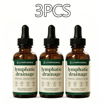 3pcs Lymphatic Drainage Drops,Lymphoria, for Detox Bloat Relief & Immune Support