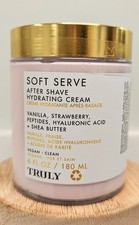 NEW TRULY SOFT SERVE AFTER SHAVE CREAM Vanilla strawberry 6 FL OZ 180 ml