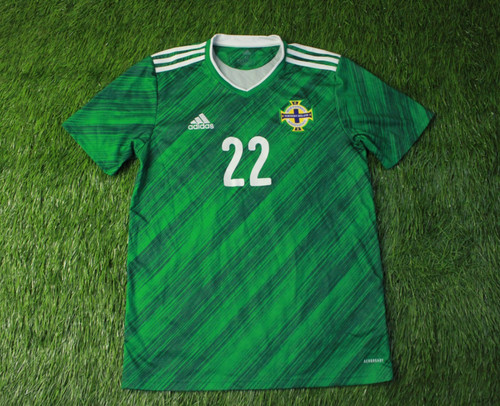 NORTHERN IRELAND # 22 2020/2021 PLAYER ISSUE FOOTBALL SHIRT JERSEY HOME ADIDAS M