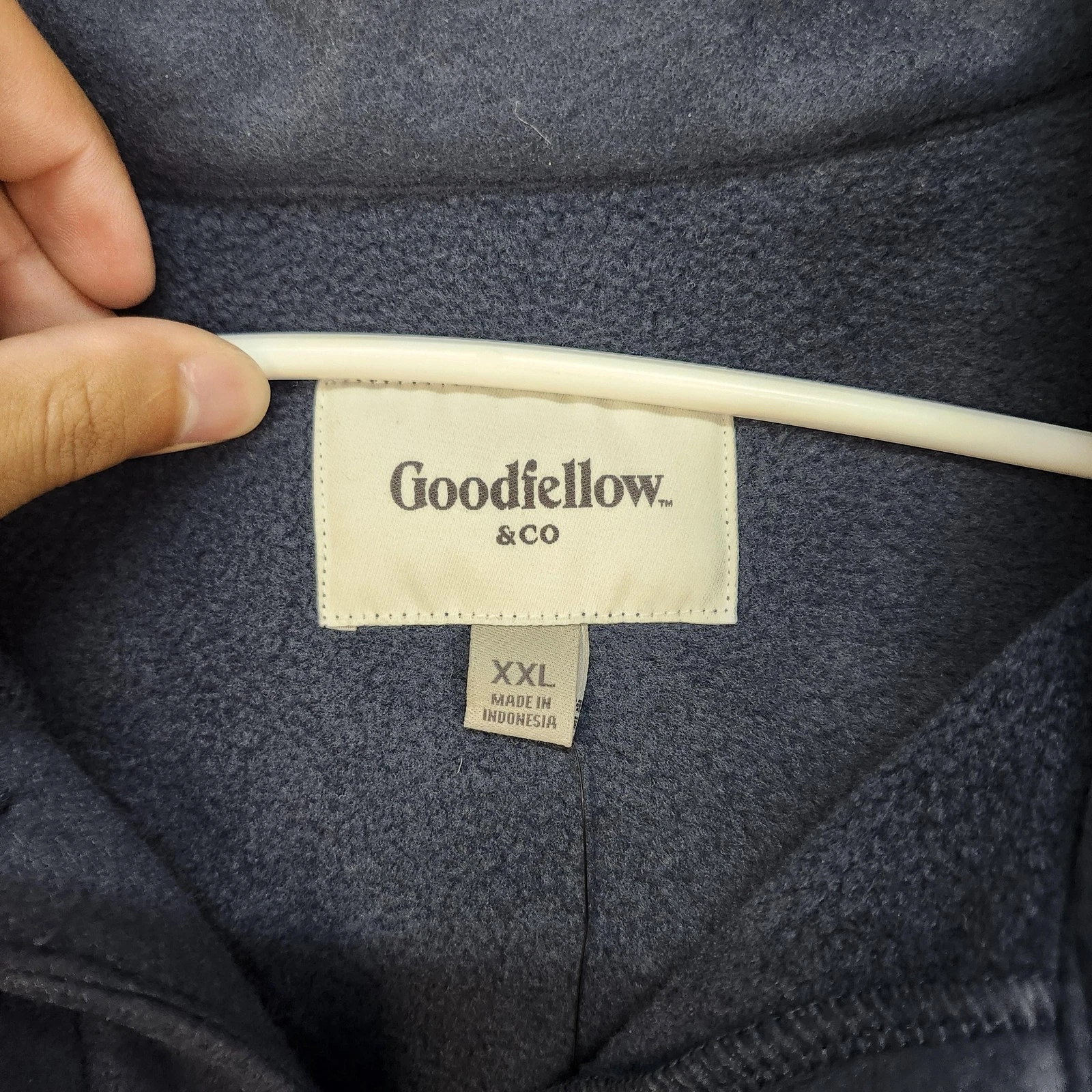 Goodfellow & Co Jacket Mens 2XL Blue Fleece Shirt Shacket Snap Button Casual - product detail image 2