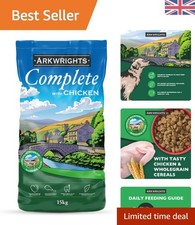 Arkwrights 15 Kg Chicken Flavored Dry Dog Food - Vet Recommended, Made in UK 2.07 per kilo