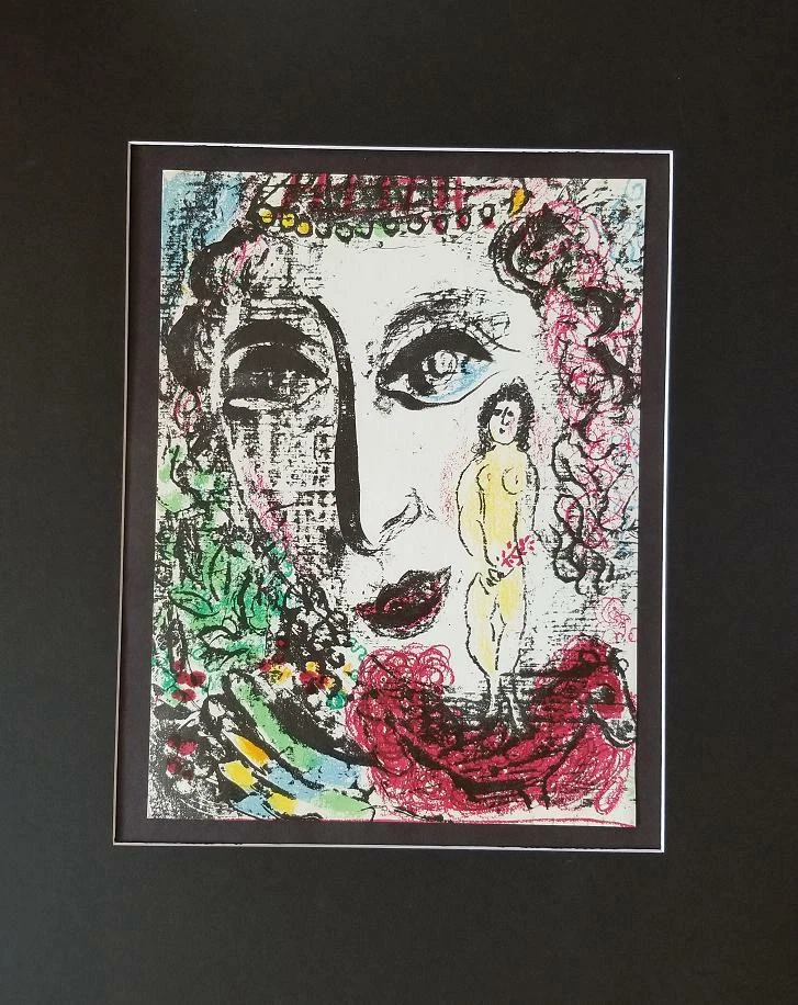 Marc Chagall 原版平版画 "Apparition At the Circus" 1963 Mourlot 392  — 第 2/3 张图片