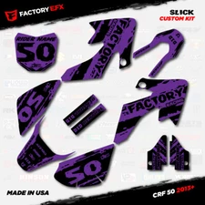 Black & Purple Slick Racing Graphics Kit fits 13-25 Honda Crf50 CRF 50 Decals