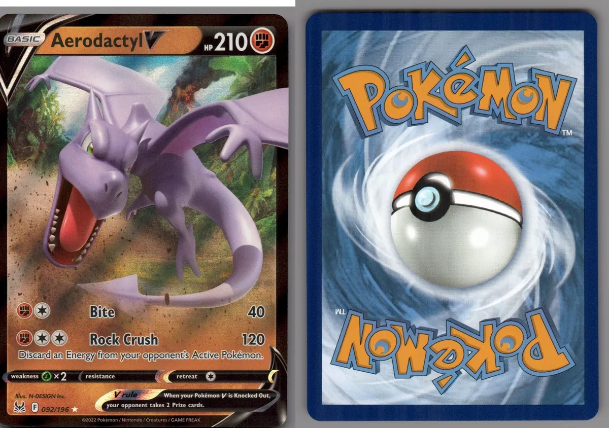 Pokemon Trading Card Game 092/196 Aerodactyl V : Rare Holo V Card