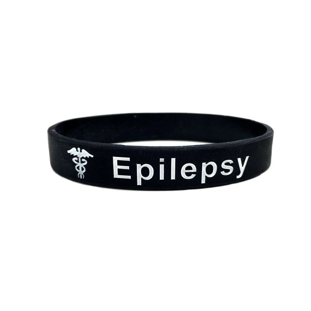 Epilepsy Wristband Silicone ID Medical Alert Bracelet For Epileptic Awareness