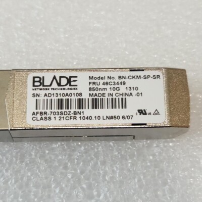 Blade BN-CKM-SP-SR SFP+ AFBR-703SDZ-BN1 10GBASE-SR 850nm 300m OM3 MMF LC