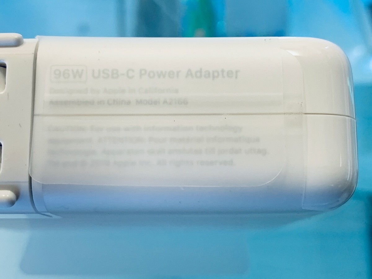 Genuine OEM Apple 96W USB-C Power Adapter MacBook Pro A2166 190199351301 | eBay Genuine OEM Apple 96W USB-C Power Adapter MacBook Pro A2166 190199351301 | eBay