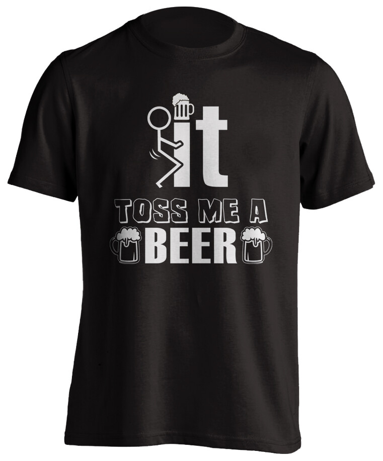 Funny Beer T-Shirt Alcohol Drinking Drunk Short-Sleeve Novelty 