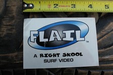 FLAIL A Right Skool Surf Video Clear School OG Film V19a Vintage Surfing STICKER