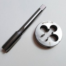 12mm x 1.25 HSS Metric Right Hand Thread Tap and Die Set M12 x 1.25mm Pitch M849