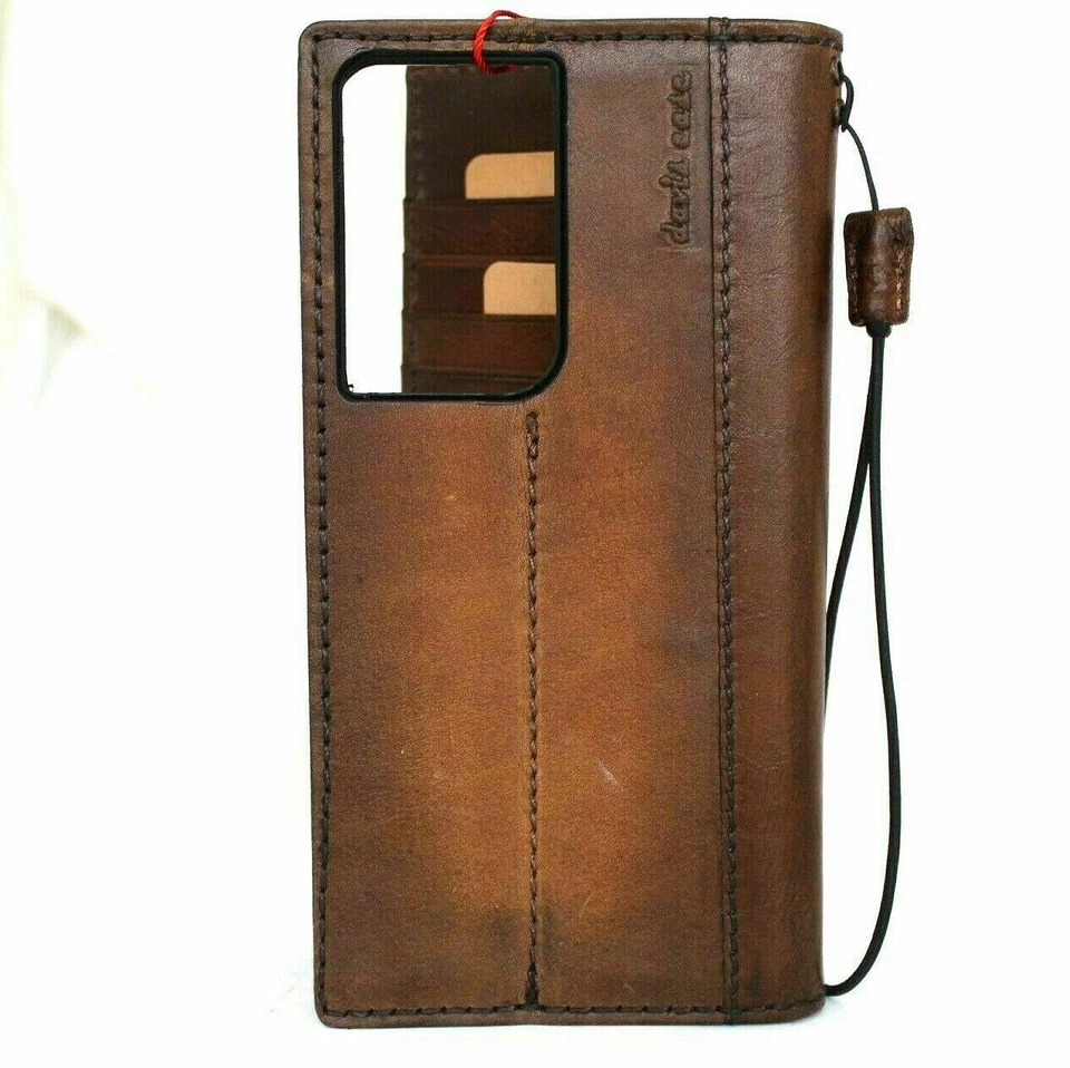 Genuine Vintage Leather Case for OnePlus 9 Wallet Book Soft Luxury Oiled cover - Image 4 of 4