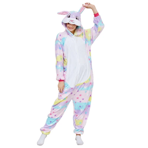 Unisex Pyjama Pajamas Kigurumi Onesie11 Adult Animal Xmas Cosplay Costume New - Picture 15 of 19