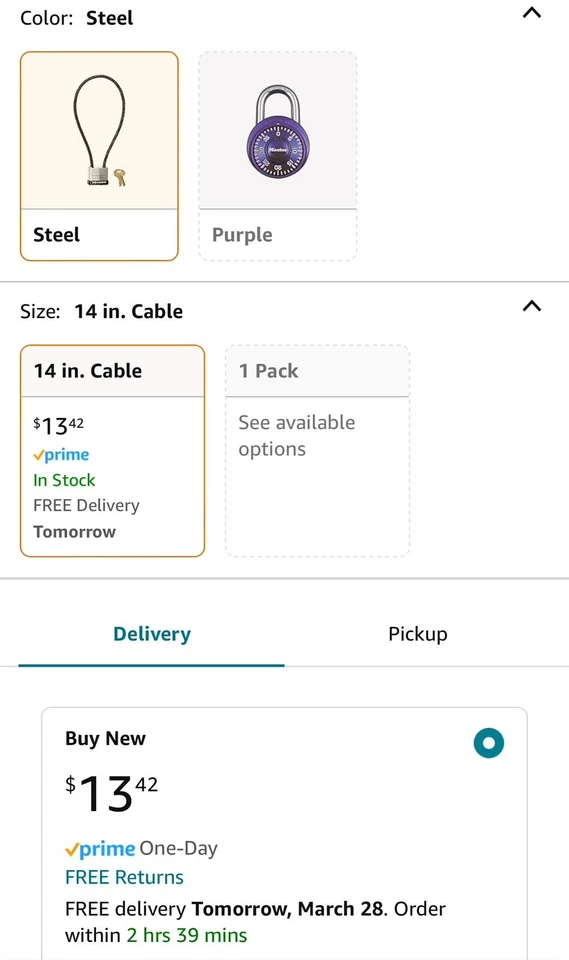 NEW - Master Lock 107DSPT Gun Lock Cable Lock - Image 3 of 3