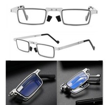 Men Ultra Light Titanium Material Screwless Foldable Anti-Blue Reading Glasses