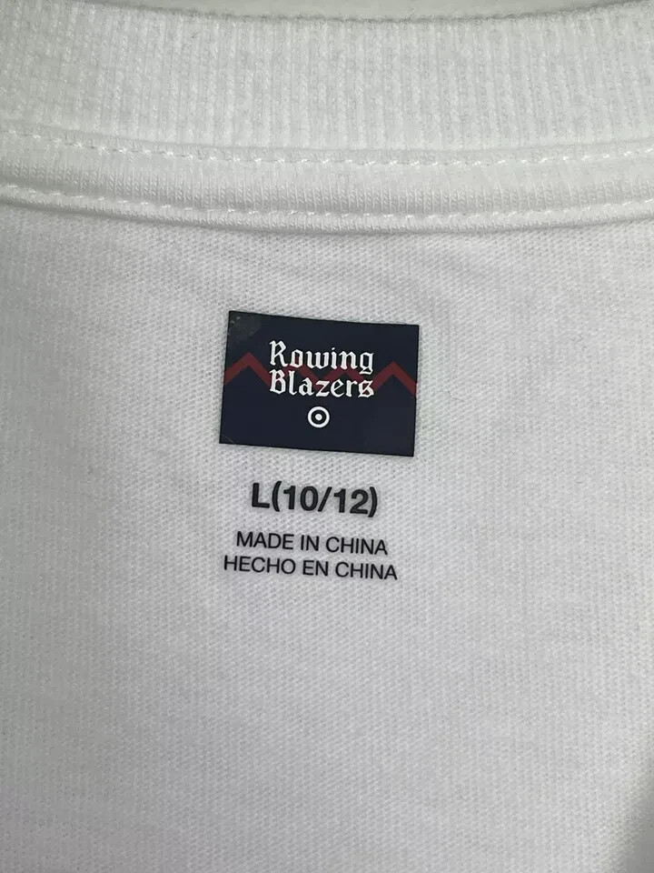 FILA Blazer da canottaggio bambino bianco terra maglietta nuova con etichetta