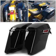For 93-13 Harley Touring CVO 4" Stretched Hard Saddlebags with 5x7 Speaker Lids