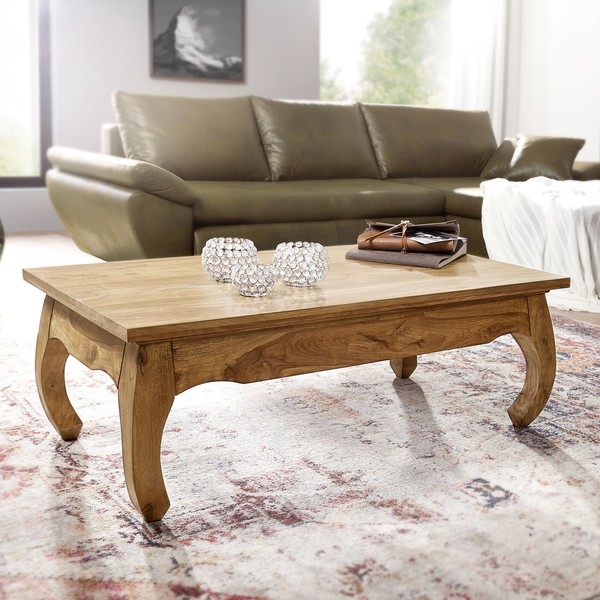 Finebuy Massiv-Holz Couchtisch Wohnzimmertisch Beistelltisch Landhaus Sofatisch-image