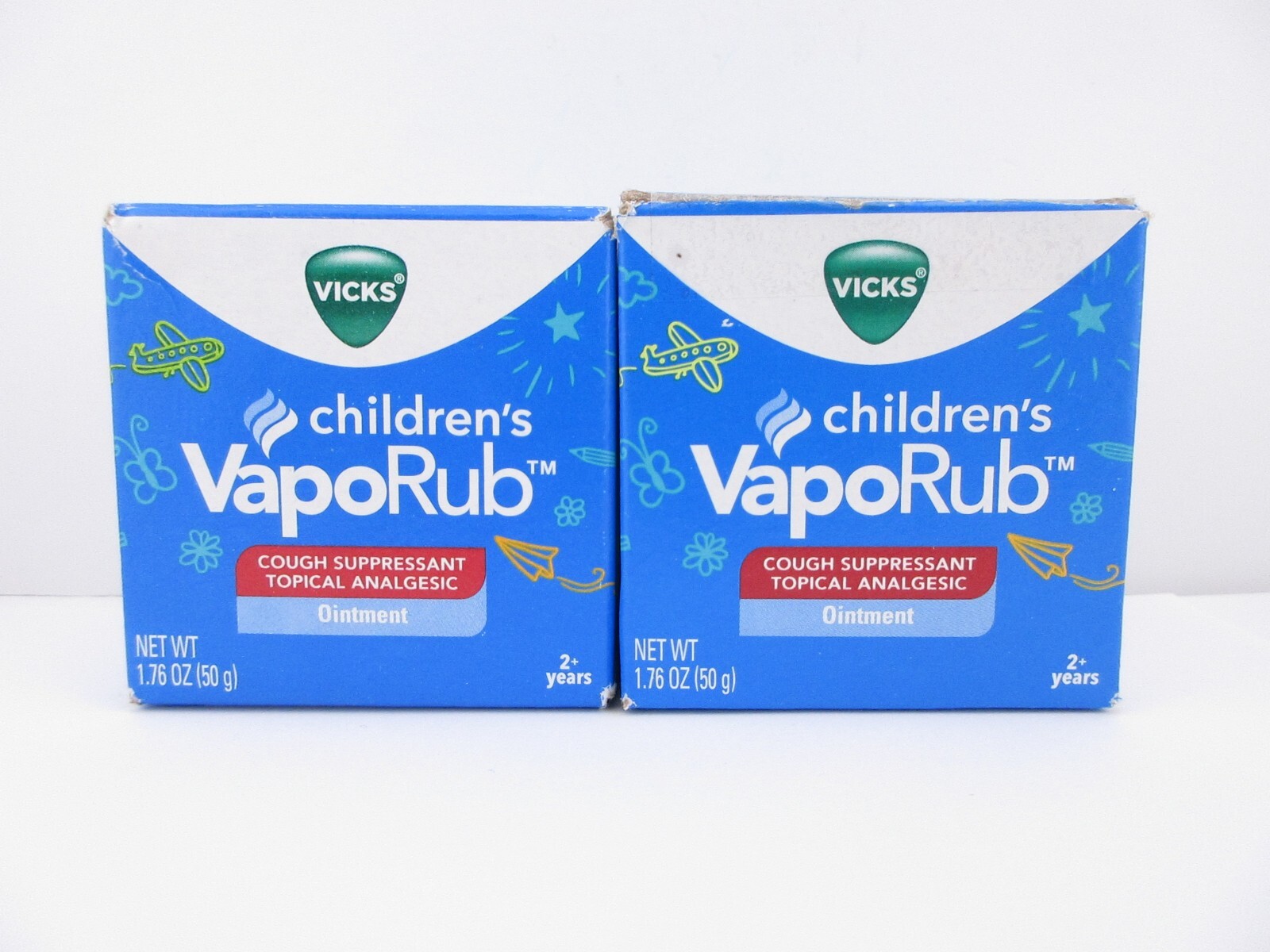 Vicks CHILDREN'S VapoRub Ointment *READ MORE* 1.76 oz ea, 2 pk FREE