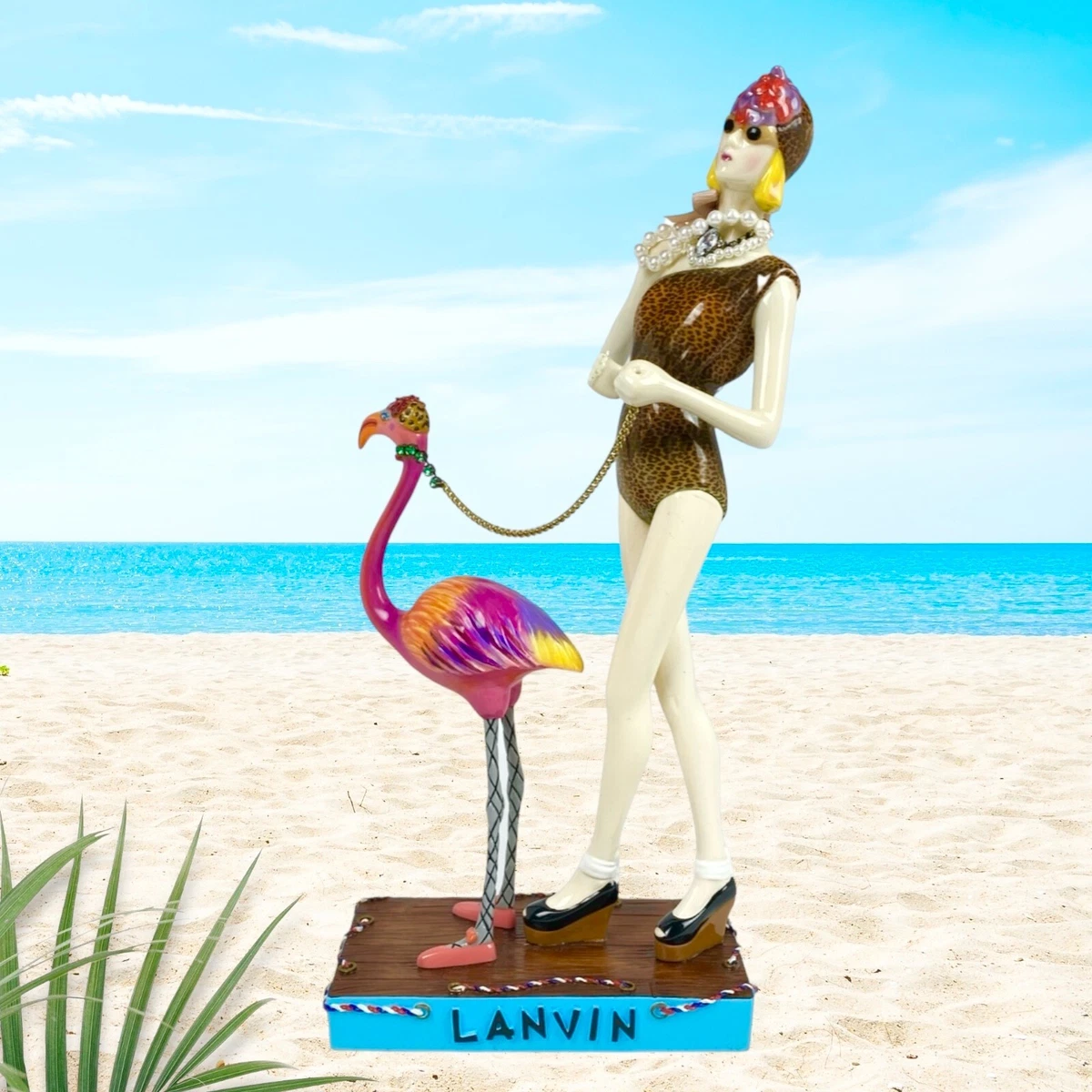 LANVIN PORCELAIN DOLL MISS LANVIN 30 FLAMINGO NEW ORIGINAL BOX