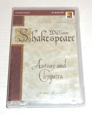 William Shakespeare ''Anthony and Cleopatra'' 2 Audio Cassette Set Unabridged NEW