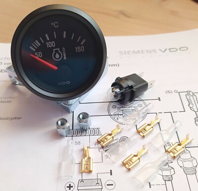 VDO ÖL TEMPERATURANZEIGE 150° INSTRUMENT OEL GAUGE 12V 52mm Cockpit int. VW BMW