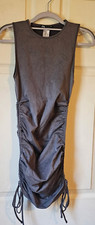 NWT ZARA  Size XS/S Ruched slate gray Sleeveless Ruched Dress