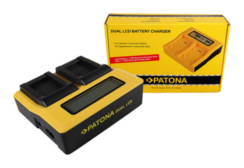 Caricabatteria Patona rapido DUAL LCD per Sony Cyber-shot DSC-RX1R,DSC-WX300 - Foto 1 di 3