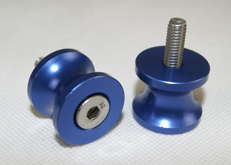 10mm Swingarm Spools Blue For KAWASAKI ZZR600 ZRX 1100 1200 ER 6N 6F Z1000 ZX14 - Picture 1 of 1