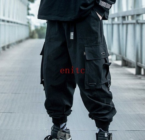Mens Pockets Cargo Pants Hip Hop Harem 