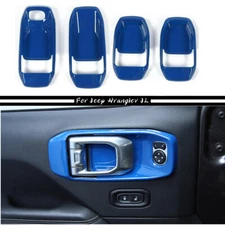 Door Handle Bowl Latch Cover Trim Accessories for Jeep Wrangler JL JT 2018+ Blue