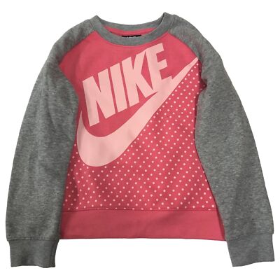 gray and pink nike shirt