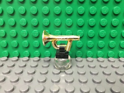 LEGO - Minifigure Utensil Bugle Horn - Chrome Gold - 6761 3739 6762 Legoredo  