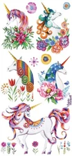 Violette Stickers Regal Unicorns Floral Stickers Scrapbook Craft Planner Supply