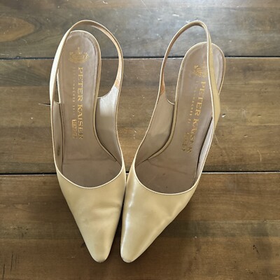 PETER KAISER High Heel Sling Back Leather Dress Sandals in Blush/Nude Uk5.5 Us8