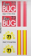 Repro 1/32 Cox Baja Bugs Peel-N-Stick Decal Set - Please Read Description 